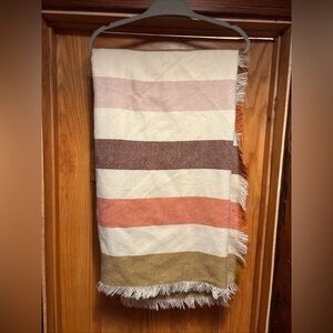 Madewell Bold Blanket Square Scarf Berry Natural L9913 Plaid